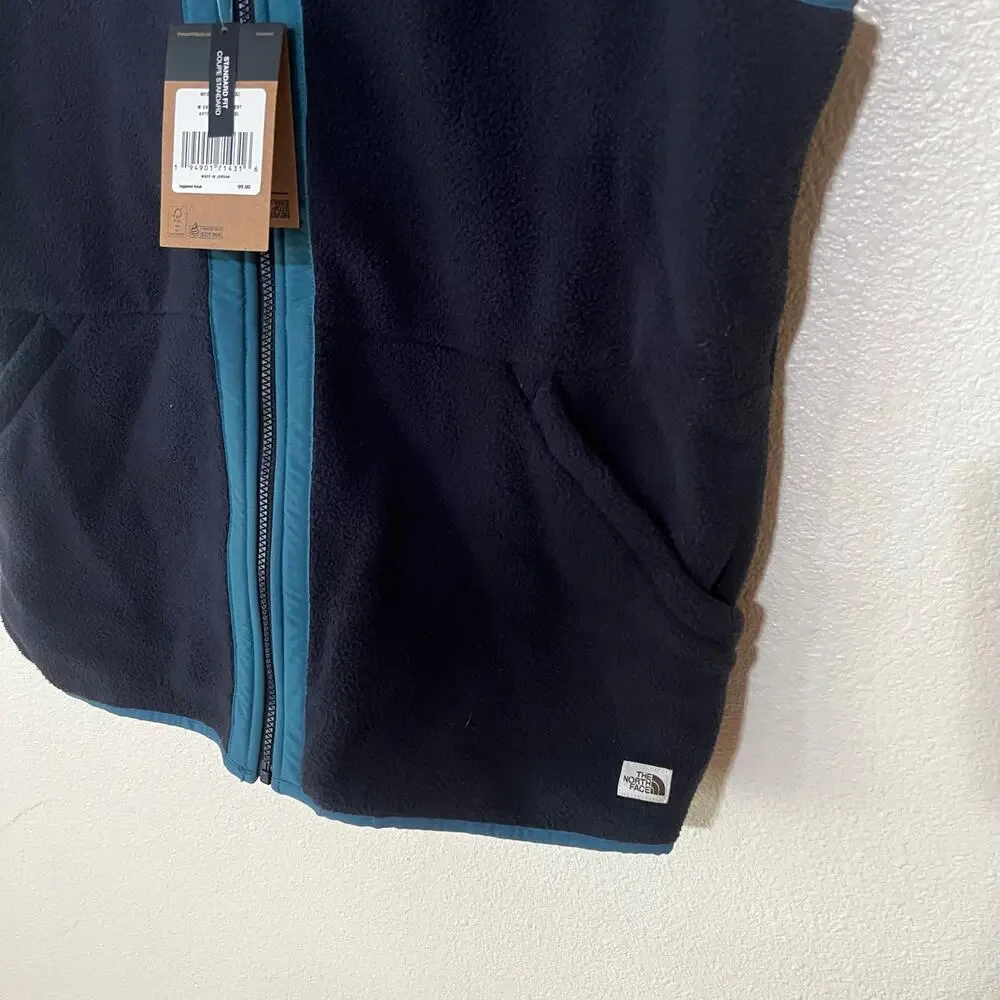 The North Face Navy Blue Standard Fit Carbondale Fleece Vest NEW MENS XL